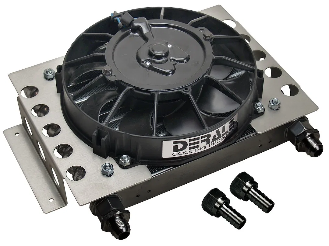 15850 – DERALE Fluid Cooler, For Engine Oil/ Transmission Fluid/ Power Steering Fluid/ Fuel 12-3/4 Inch Width X 9-3/8...